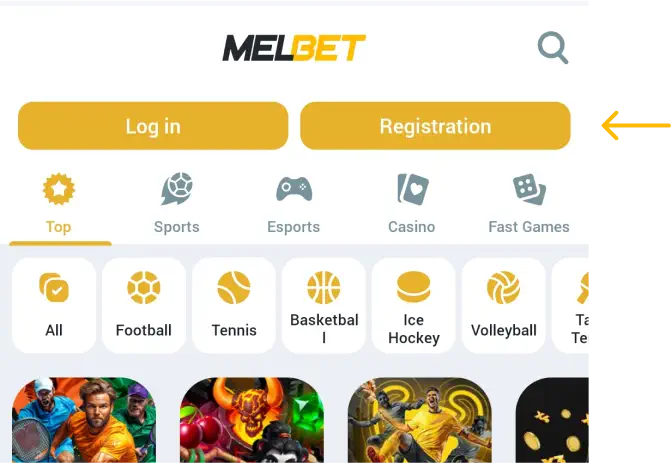 Click on Registration Melbet betapk Burundi